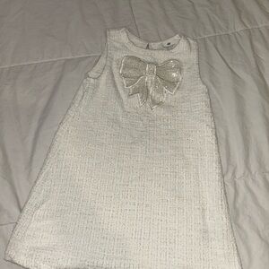 Girls' Sleeveless Dress with Bow Accent
